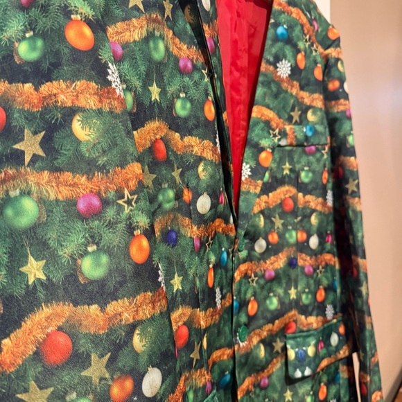 Light Up Green Christmas Suit Life of the Party Medium Holiday Party Ugly - Picture 6 of 14